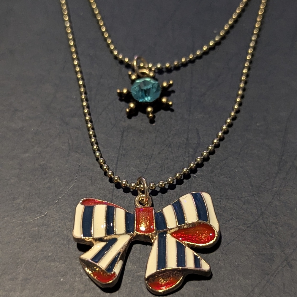 Betsey Johnson Nautical Bow and Sun Necklace